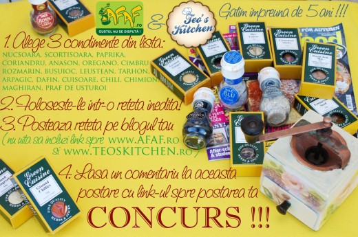 Concurs 5 ani de Teo's Kitchen