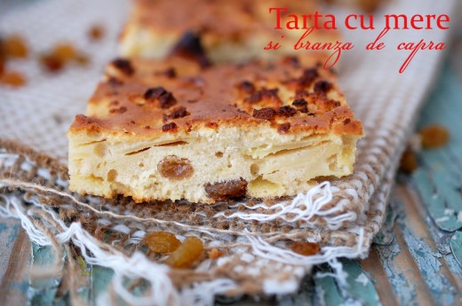 Tarta cu mere si branza de capra