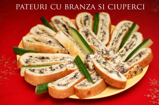 Pateuri cu branza si ciuperci