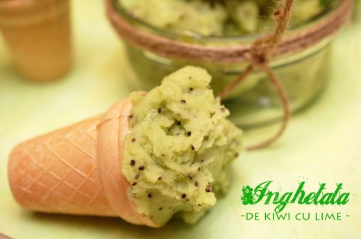 Inghetata de kiwi cu lime (vegana)