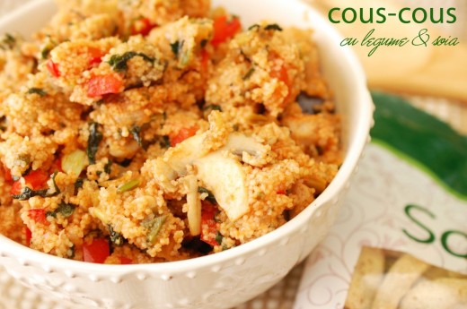 Cous cous cu legume si cuburi de soia