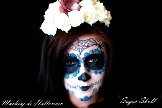 tutorial machiaj de halloween sugar skull makeup