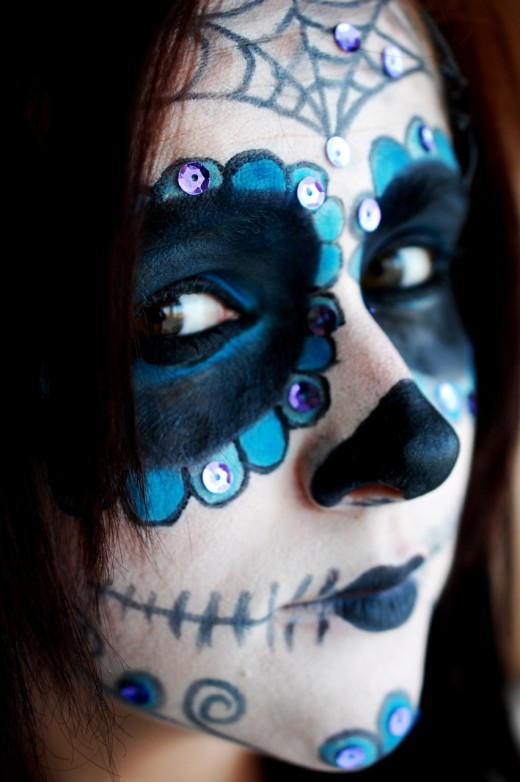 tutorial machiaj de halloween sugar skull makeup