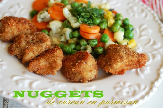 nuggets de curcan cu parmesan