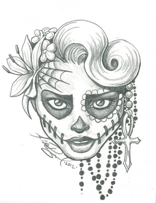 sugar_skull_two_by_leelab-d4yyhdt