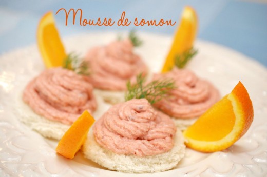 tartine cu mousse de somon