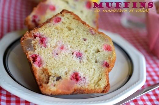 Muffins cu merisoare si rahat