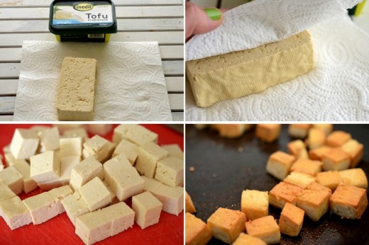 Preparare tofu prajit