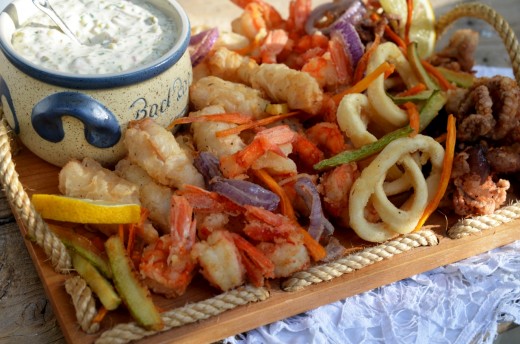 fritto misto cu fructe de mare