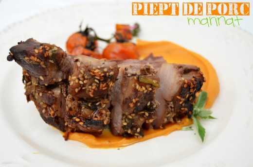 piept de porc marinat