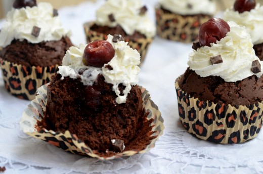 black forest cupcakes