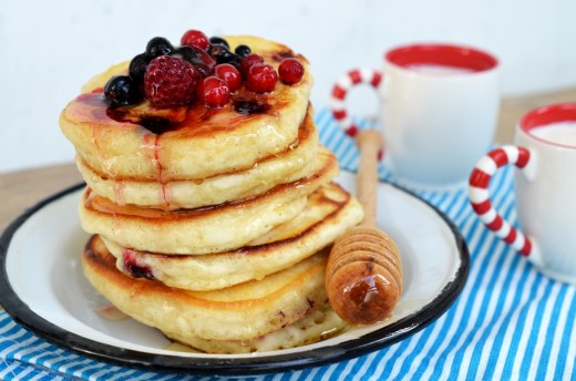 pancakes cu fructe de padure