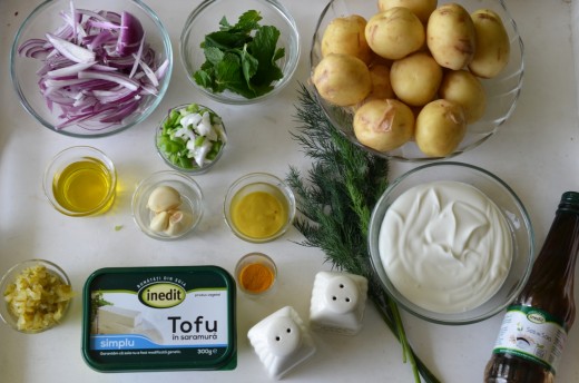 salata de cartofi cu tofu jumari