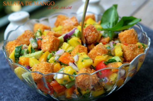 salata de mango cu tofu crocant