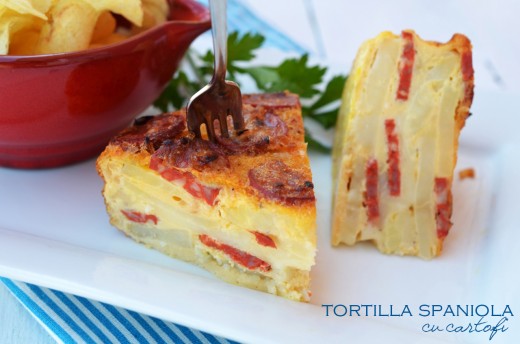 tortilla spaniola cu cartofi