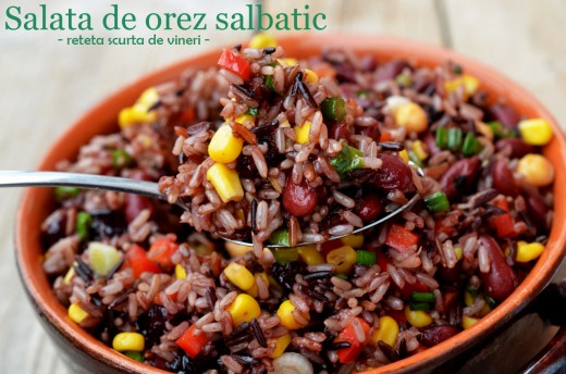 salata de orez salbatic