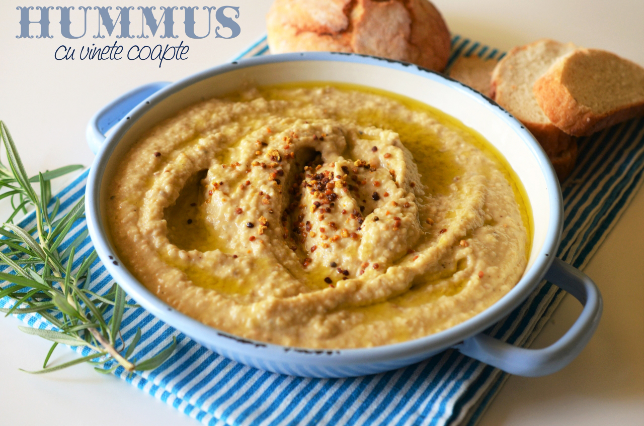 hummus cu vinete coapte