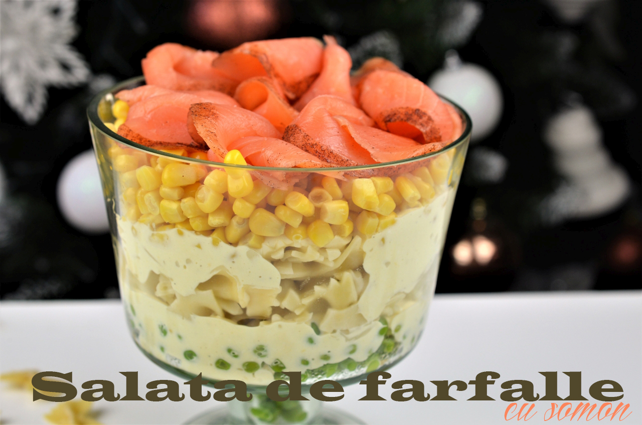 salata de farfalle cu somon