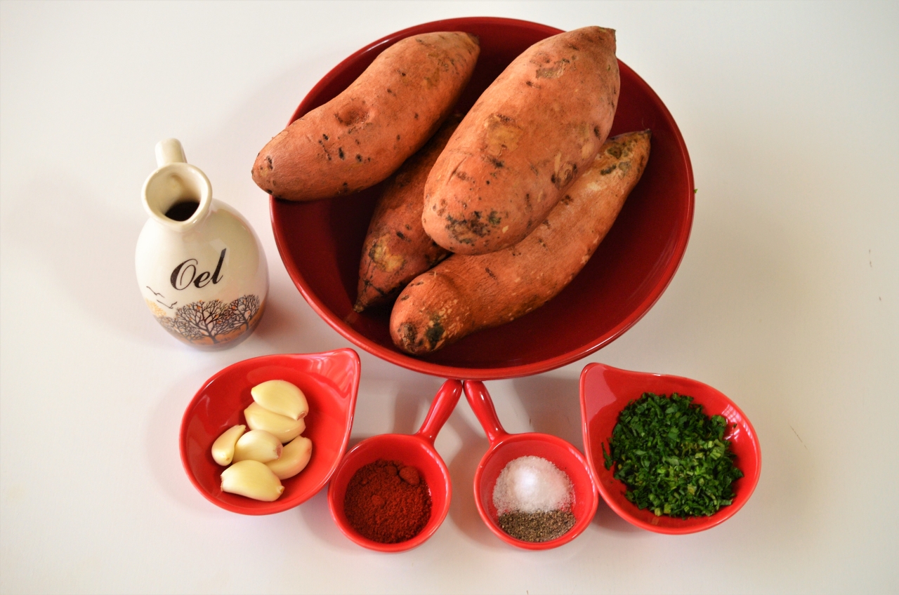 cartofi dulci la cuptor