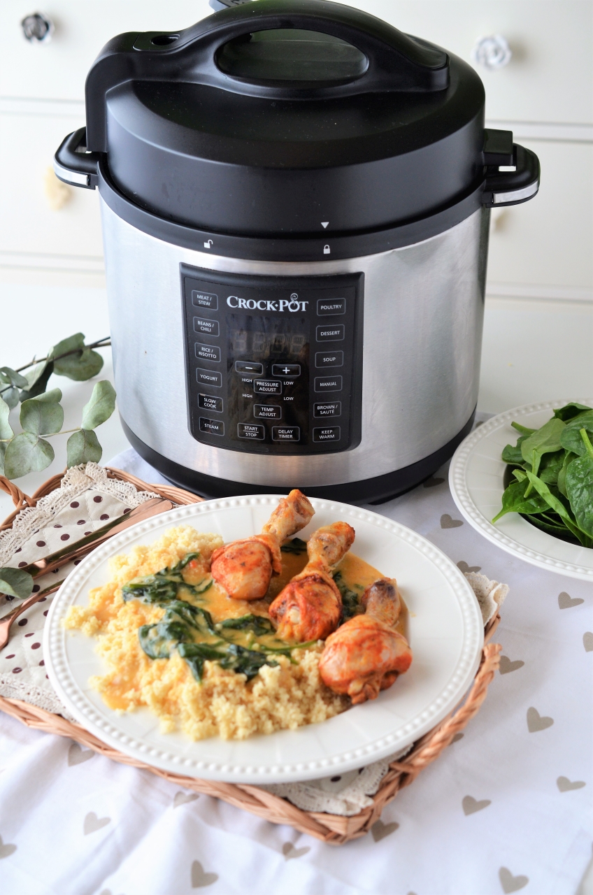 pulpe de pui cu spanac la crock pot