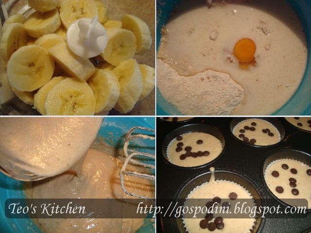 Muffins Cu Banane Si Ciocolata Retete Culinare By Teo S Kitchen